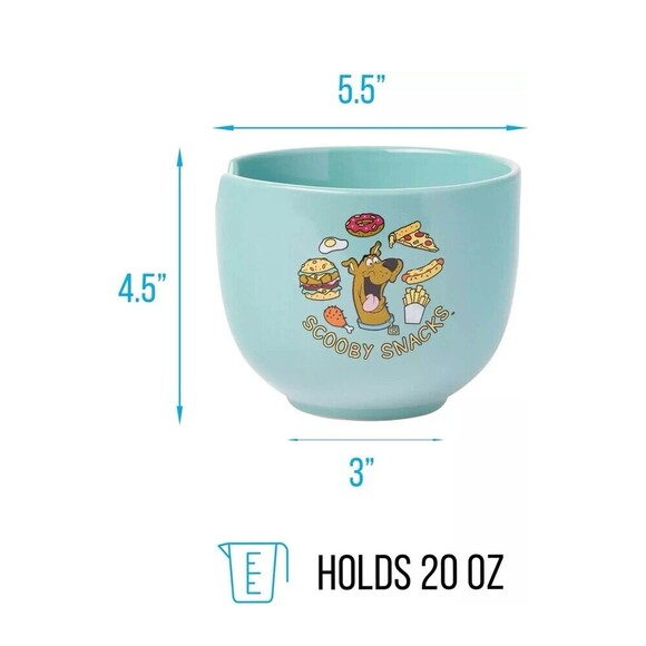 Scooby-Doo Scooby Snacks Ceramic Ramen Noodle Rice Bowl with Chopsticks NEW! - Picture 8 of 9